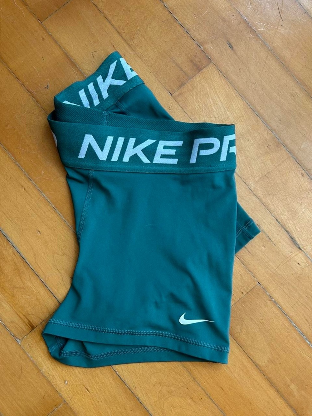 Sage green Nike Pro shorts